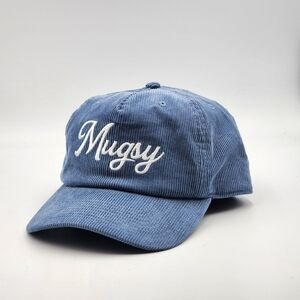 Mugsy Jeans Snapback Hat Blue Corduroy Cap Workwear‎